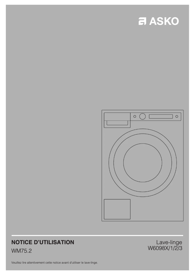 Image de la première page du manuel de l'appareil W6098X.S/3