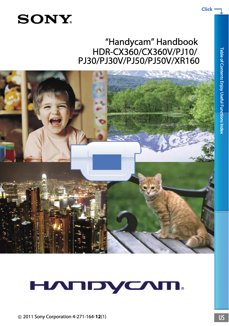 Image de la première page du manuel de l'appareil Handycam HDR-PJ30V