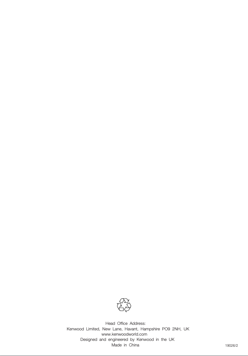 Page 1 de la notice Manuel utilisateur Kenwood FP126