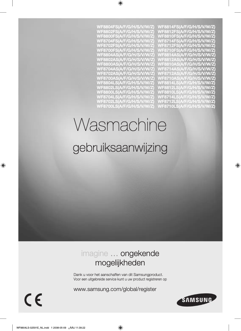 Page n°1 - Manuel utilisateur Samsung WF8802FS