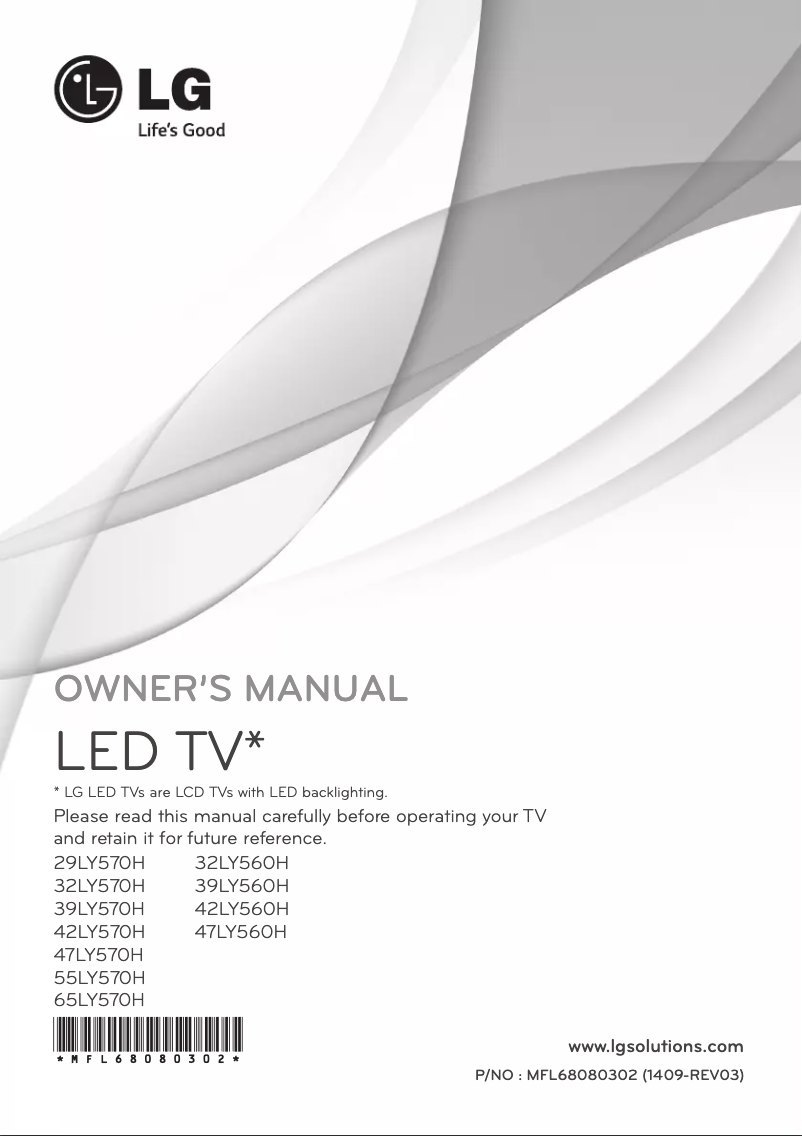 Page 1 de la notice Manuel utilisateur LG 42LY570H
