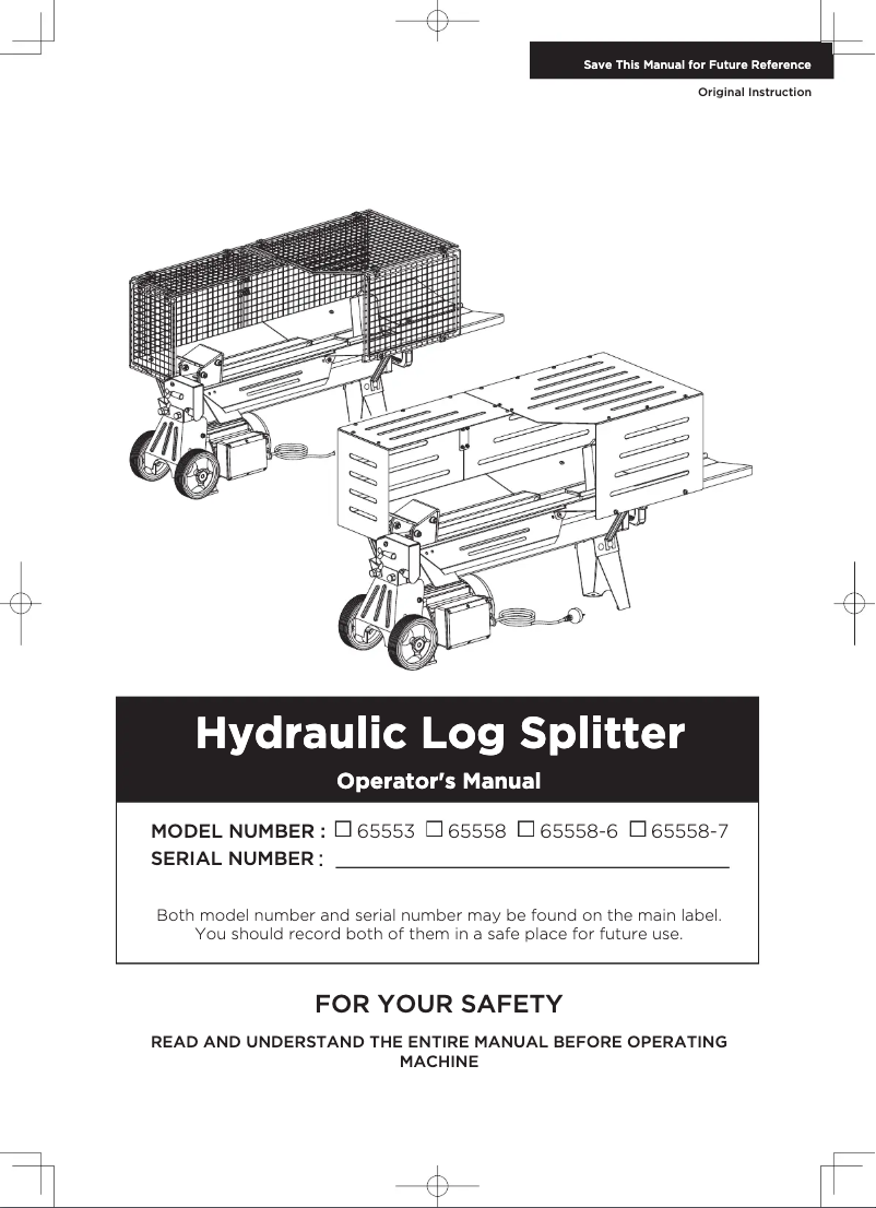 Image de la première page du manuel de l'appareil HYLS5000HE