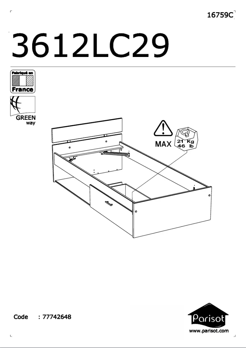 Page 1 de la notice Manuel utilisateur Parisot Infinity 3612LC29