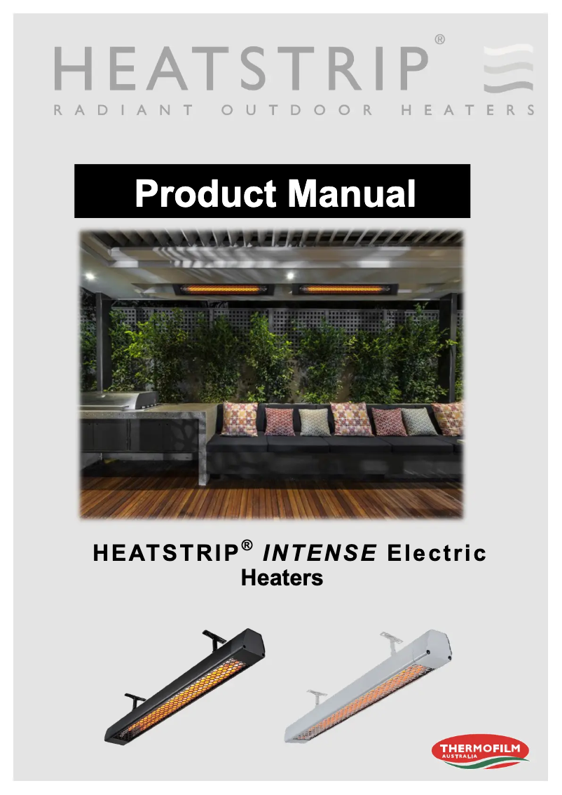Page n°1 - Manuel utilisateur Heatstrip Intense THY2200