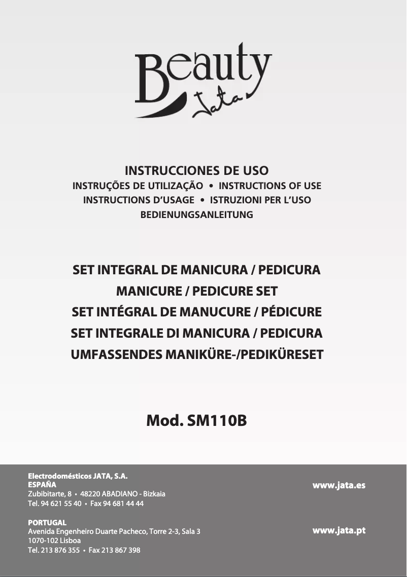 Página 1 del manual Manual de usuario Jata SM110B