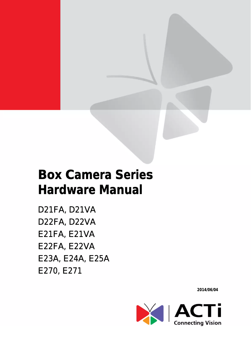 Image de la première page du manuel de l'appareil E25A