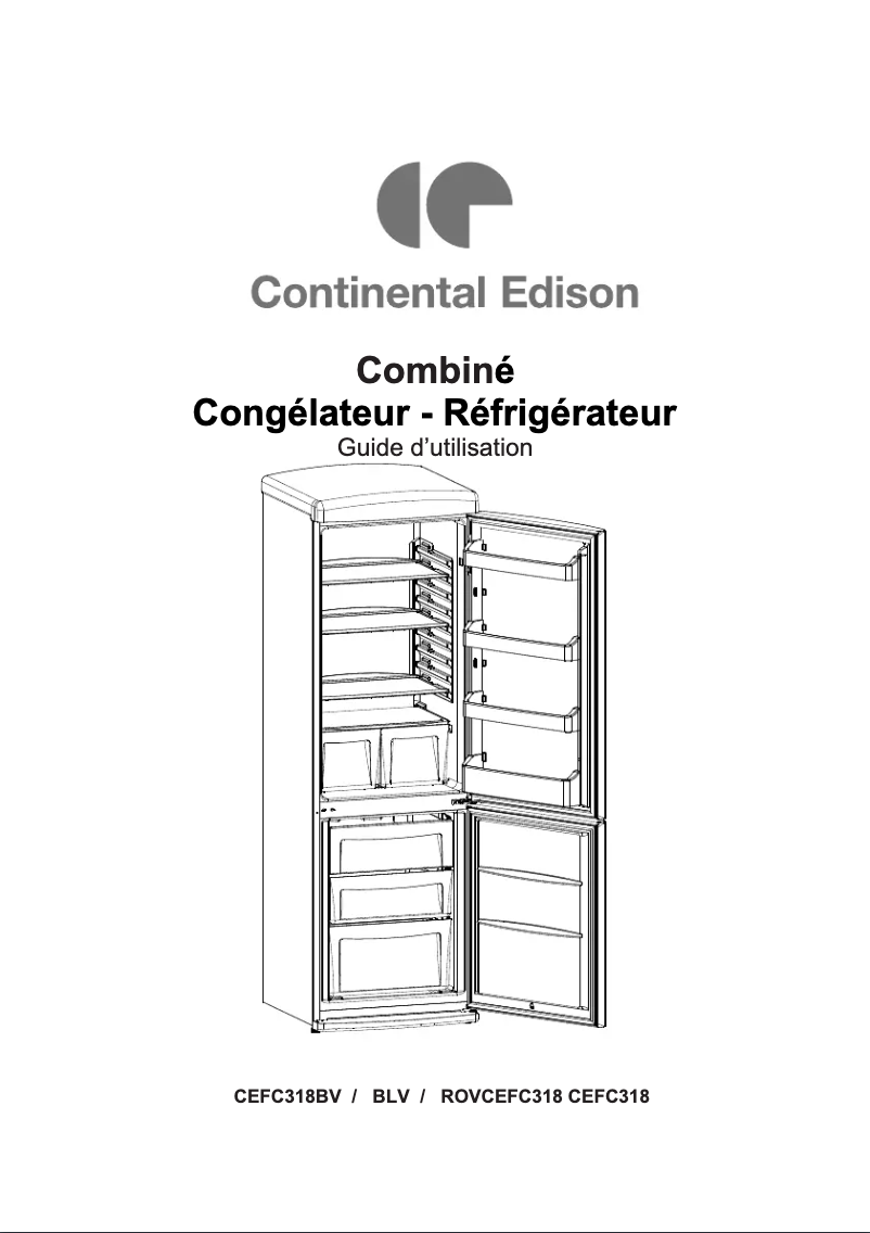 Page n°1 - Manuel utilisateur Continental Edison CEFC318ROV