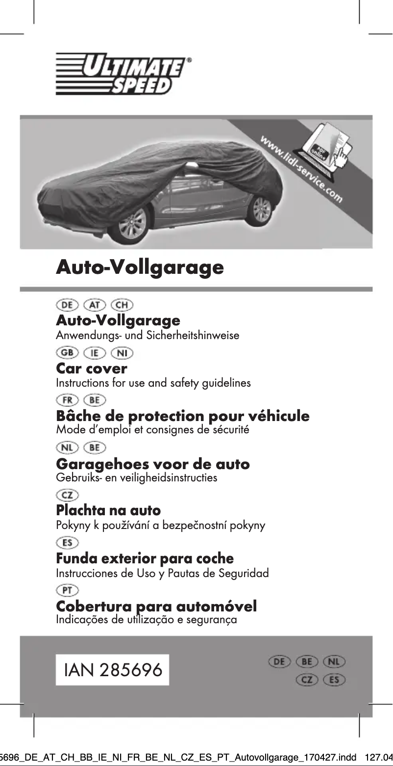 Page 1 de la notice Manuel utilisateur Ultimate Speed IAN 113045
