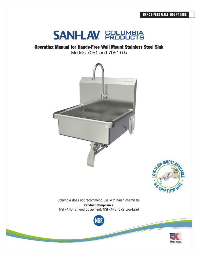 Página 1 del manual Manual de usuario Sani-Lav 7051