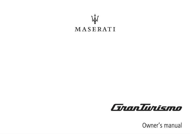 Page n°1 - Manuel utilisateur Maserati Granturismo (2020)