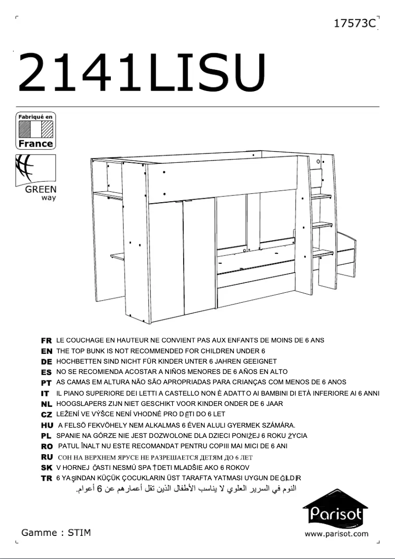 Page n°1 - Manuel utilisateur Parisot Stim 2141LISU