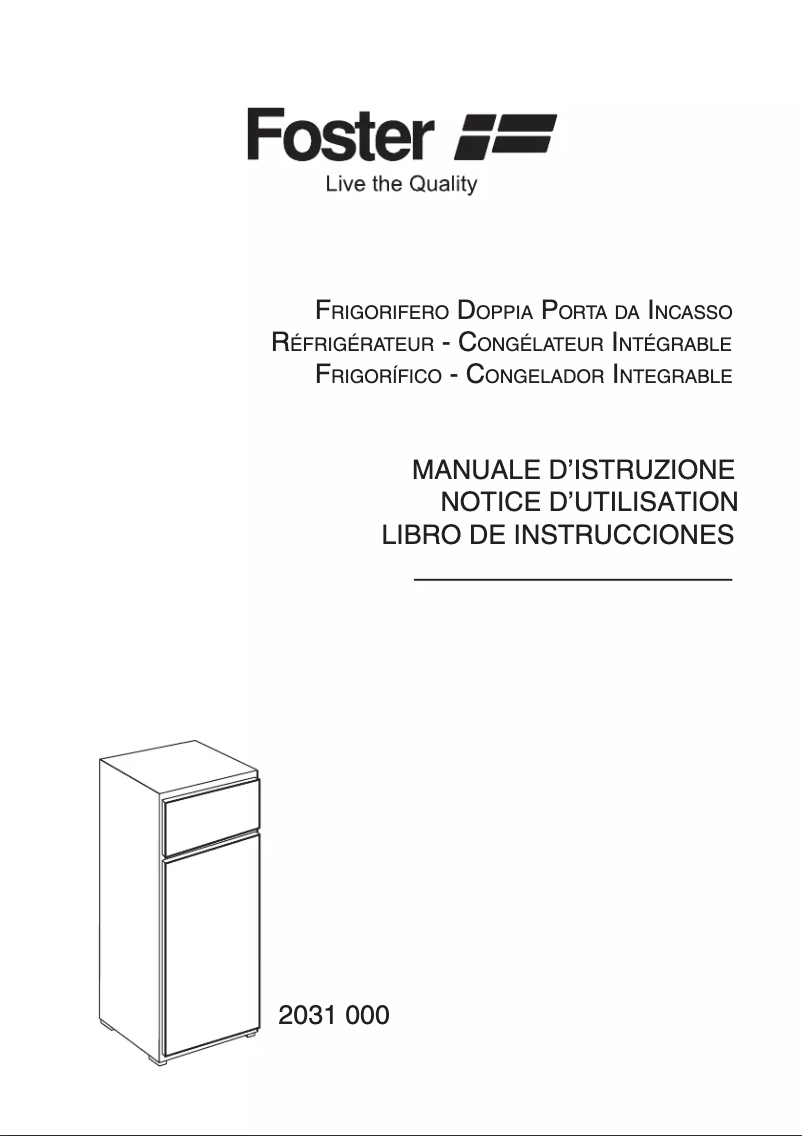 Page n°1 - Manuel utilisateur Foster 2031 000