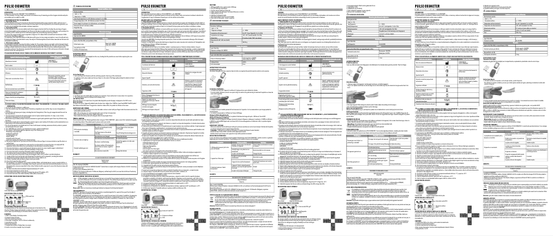 Imagen de la primera página del manual del dispositivo Pulse Oximeter S1