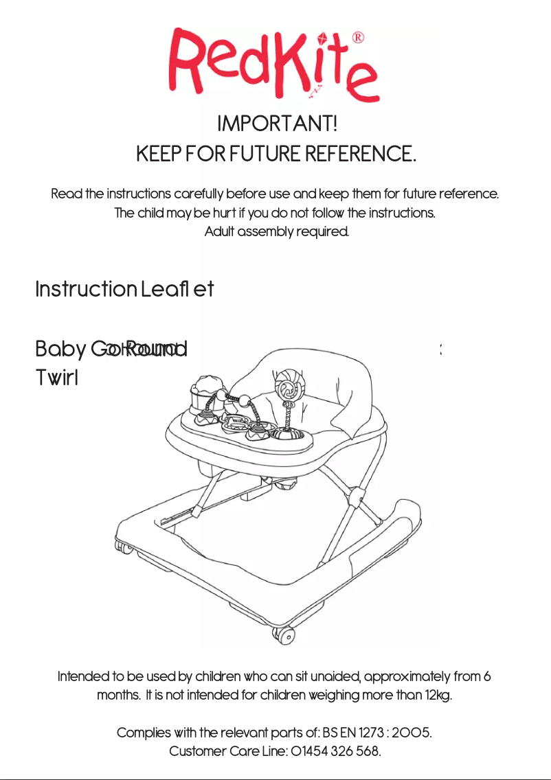 Page n°1 - Manuel utilisateur Redkite Baby Go Round Twirl