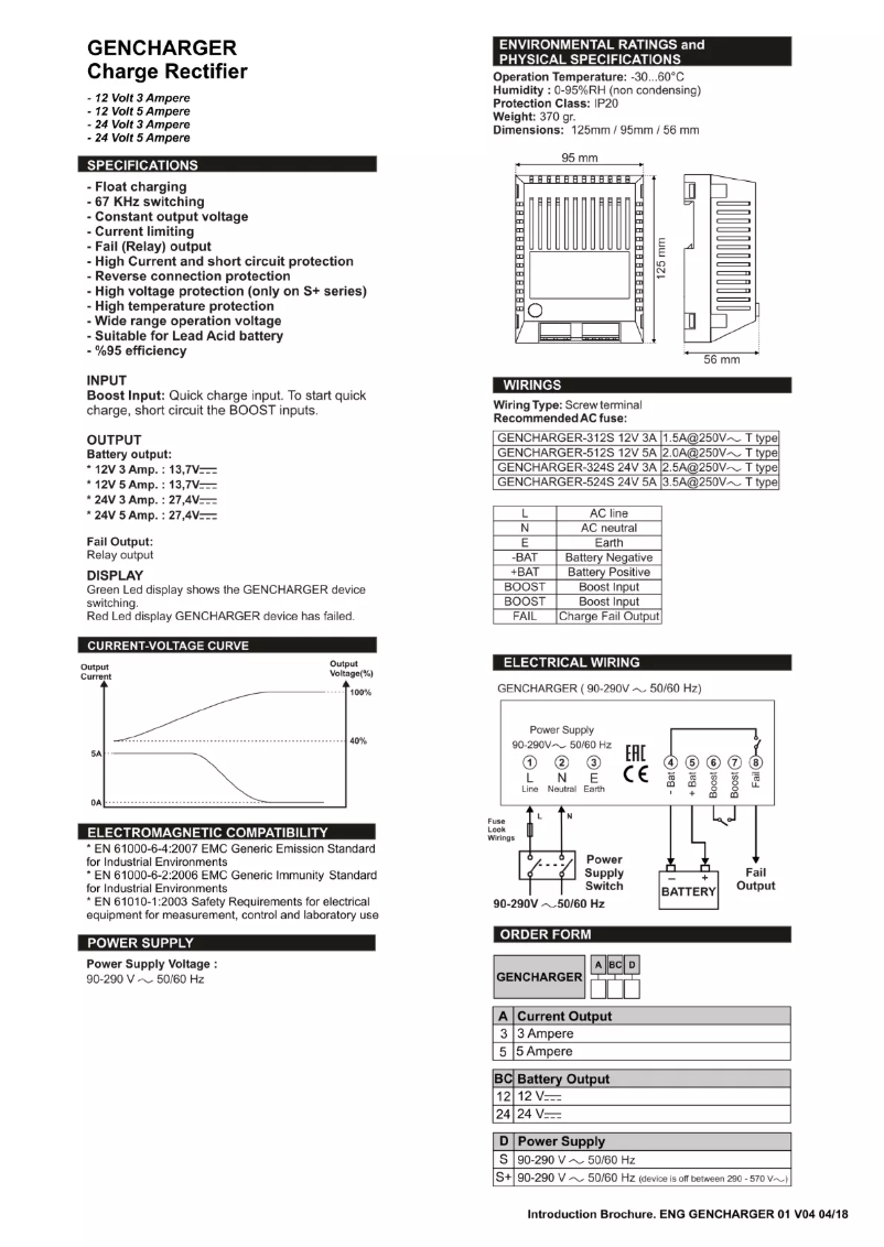 Page 1 of the manual User Manual Emko Gencharger-512S