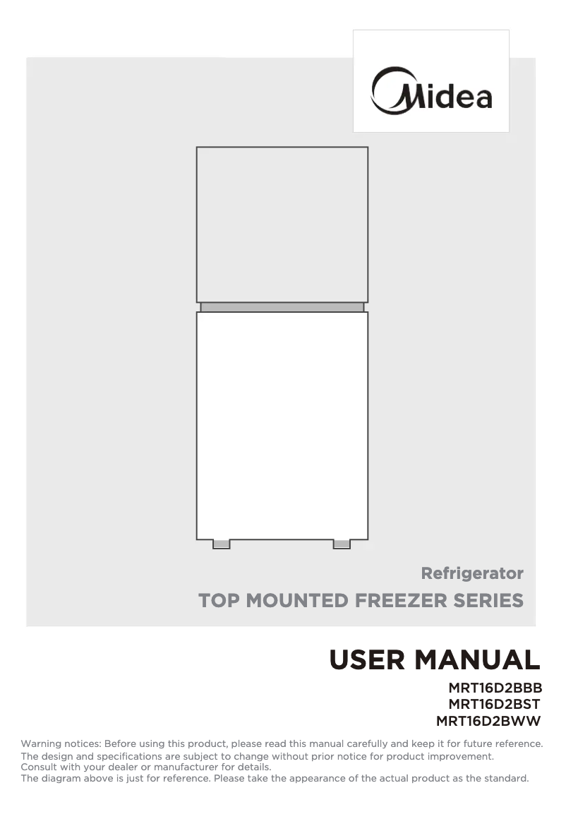 Page n°1 - Manuel utilisateur Midea MRT16D2BST