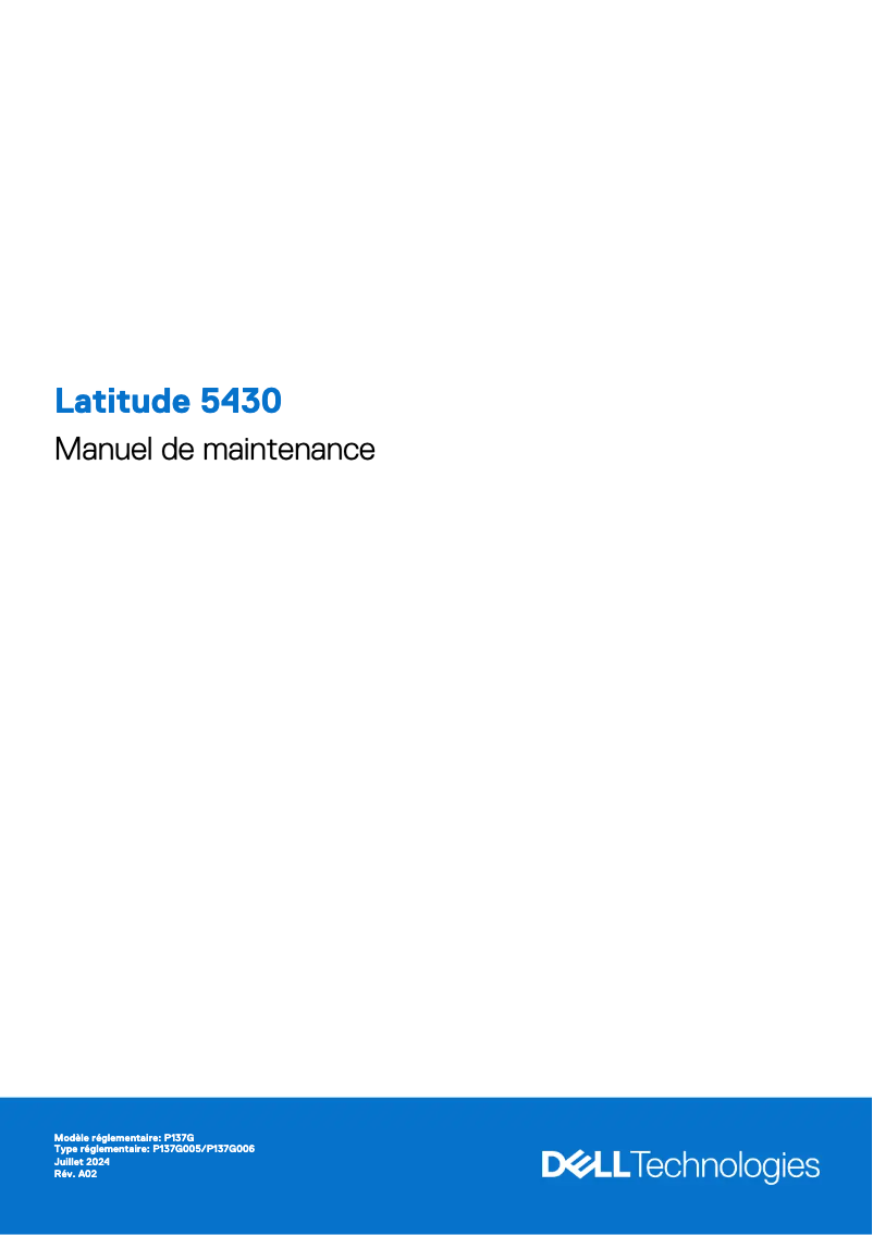 Page n°1 - Manuel utilisateur Dell Latitude 5430