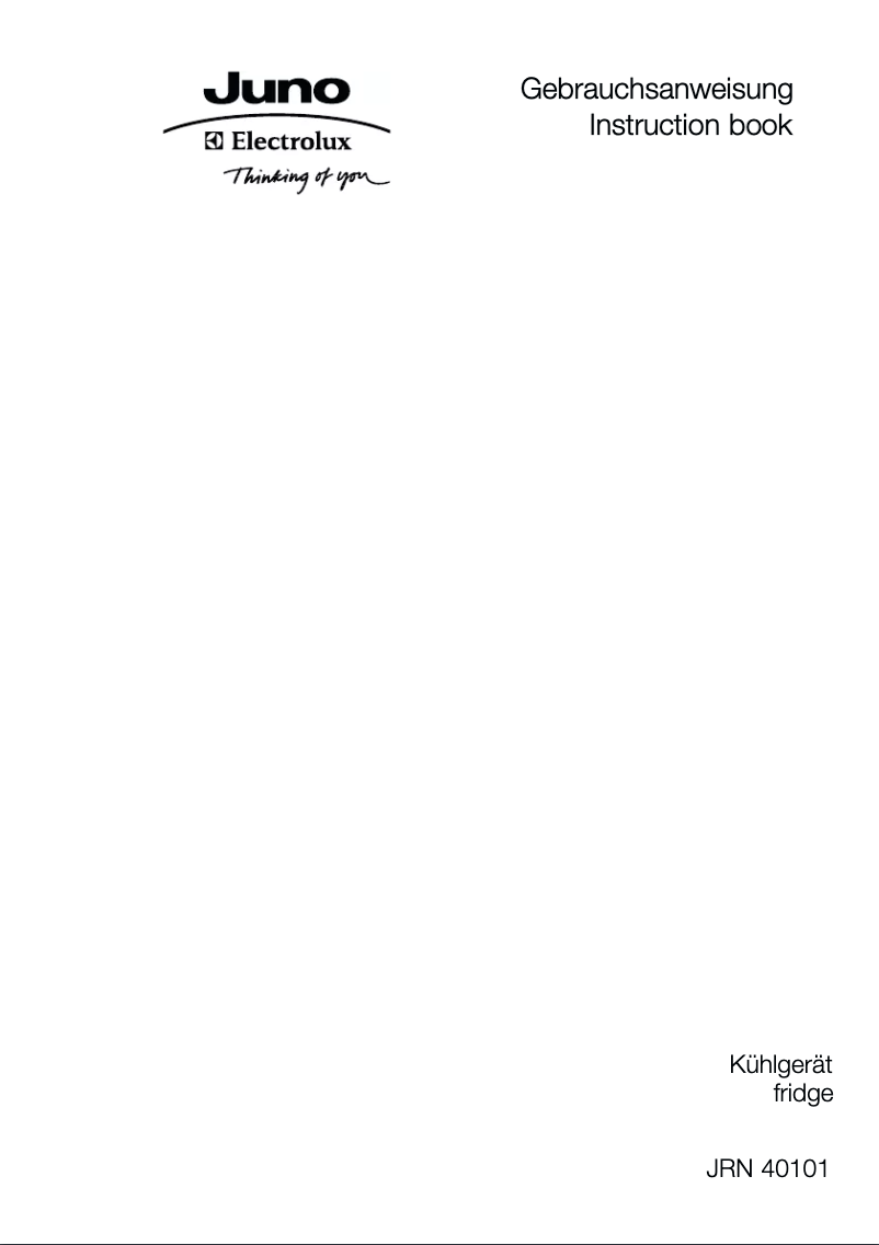 Page 1 de la notice Manuel utilisateur Juno Electrolux JRN40101