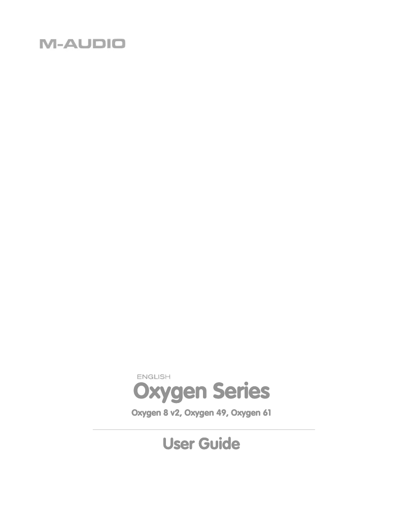 Image de la première page du manuel de l'appareil Oxygen 49