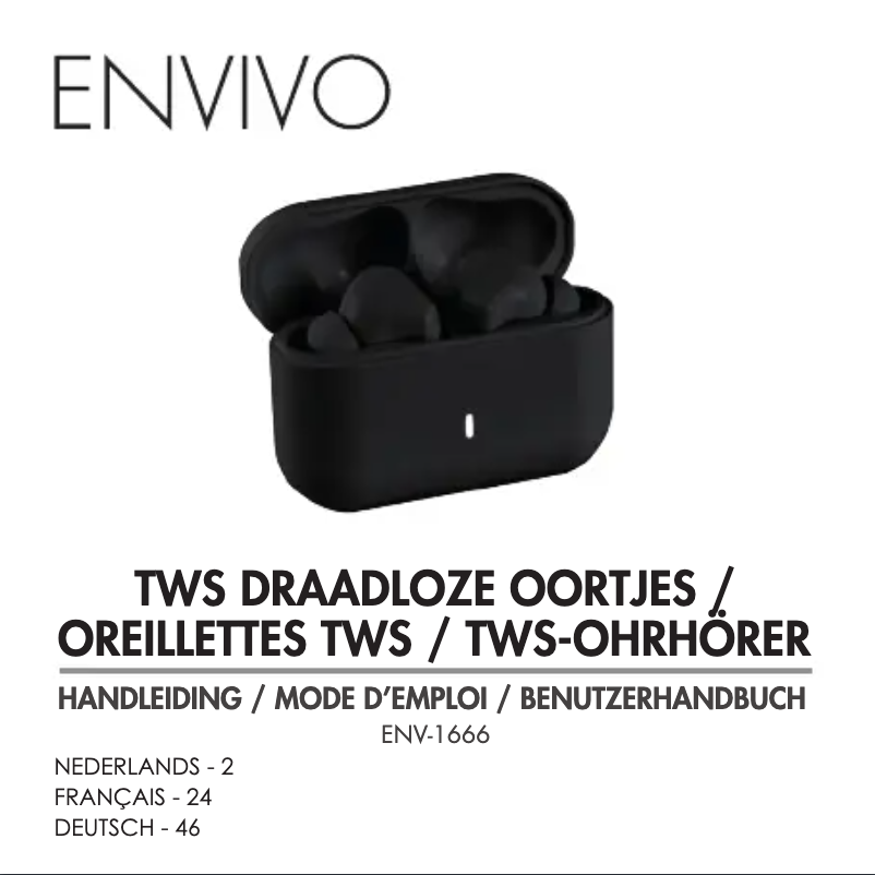 Page n°1 - Manuel utilisateur Envivo ENV-1666
