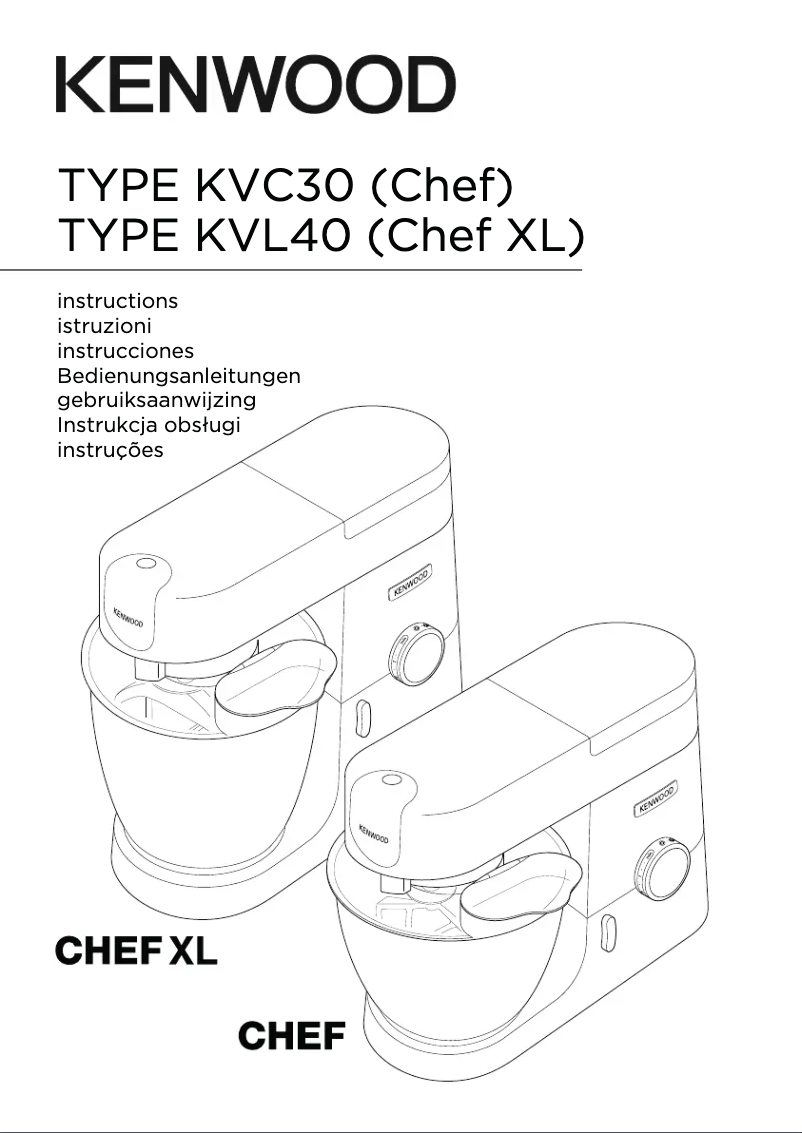 Page n°1 - Manuel utilisateur Kenwood Chef KVC30
