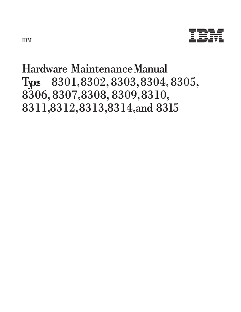 Page n°1 - Manuel utilisateur IBM 8307