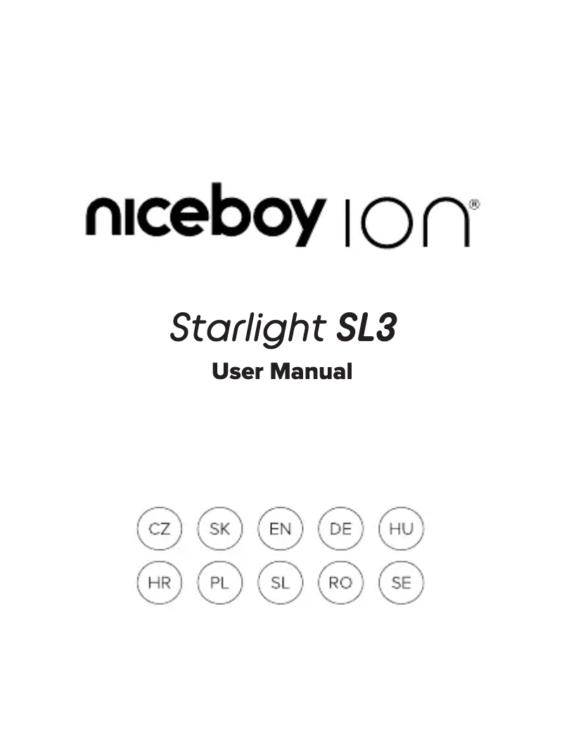 Page 1 de la notice Manuel utilisateur Niceboy ION Starlight SL3