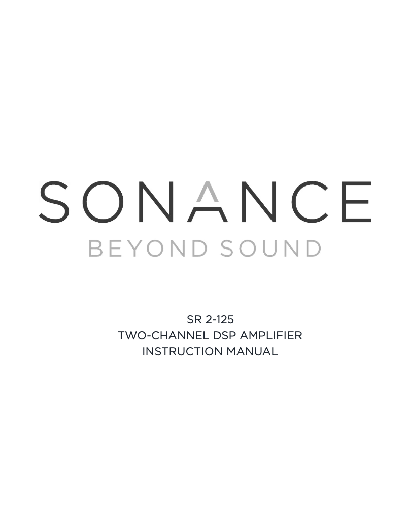 Page n°1 - Manuel utilisateur Sonance Patio SR 2-125