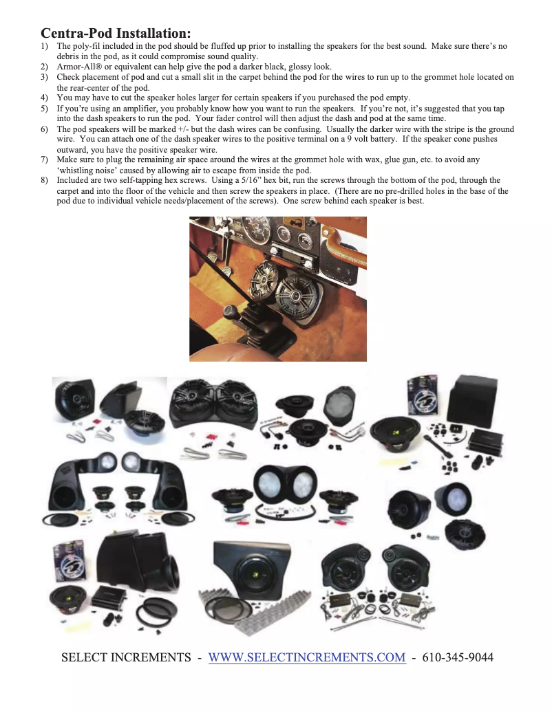 Image de la première page du manuel de l'appareil Centra-Pod