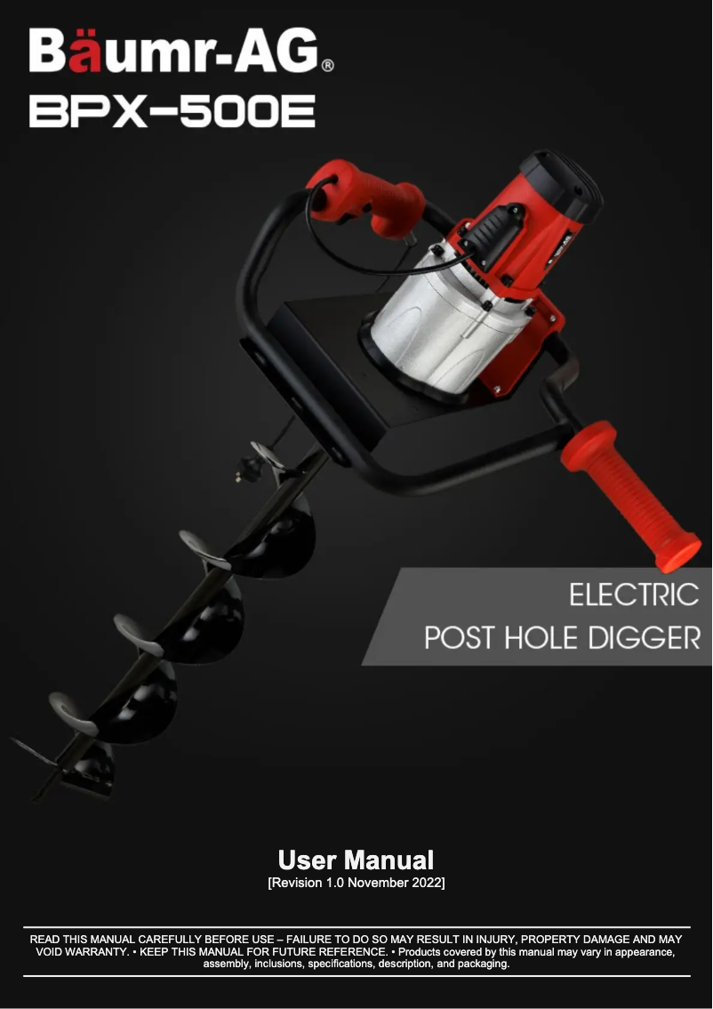 Página 1 del manual Manual de usuario Baumr-AG BPX-500E