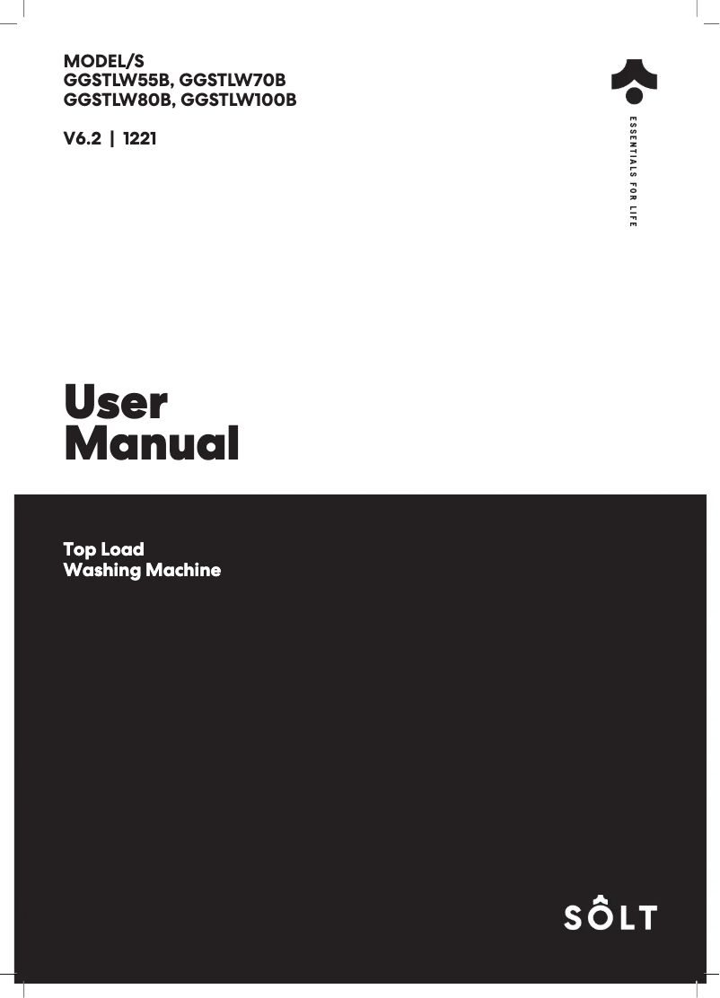 Image de la première page du manuel de l'appareil GGSTLW55B