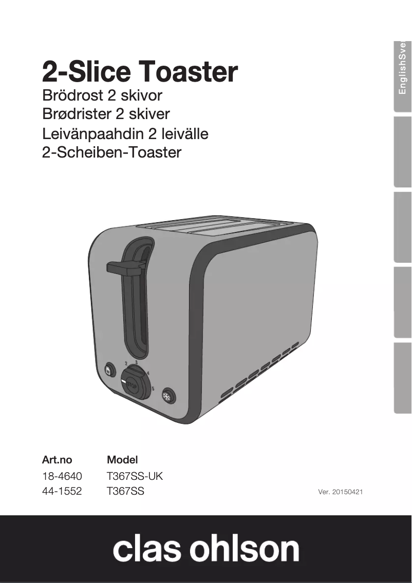 Imagen de la primera página del manual del dispositivo T367SS