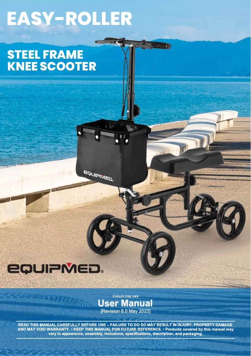 Page n°1 - Manuel utilisateur eQuipMed Easy-Roller