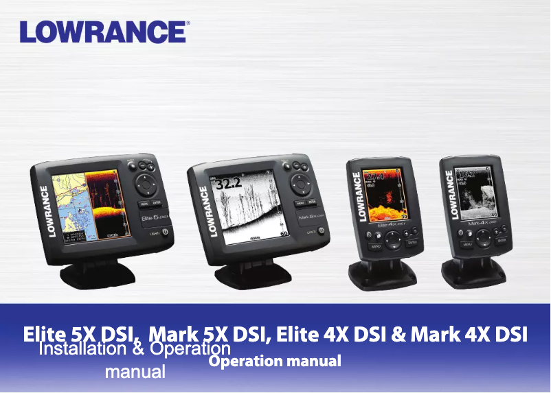 Page n°1 - Manuel utilisateur Lowrance Elite 5X DSI