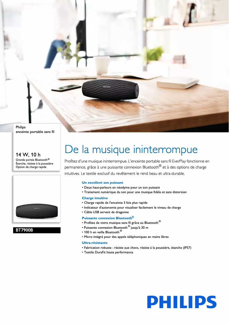 Image de la première page du manuel de l'appareil BT7900B