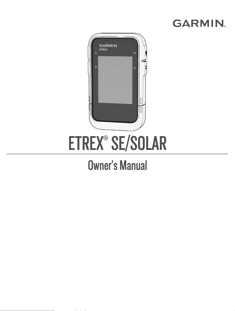 Image de la première page du manuel de l'appareil eTrex Solar