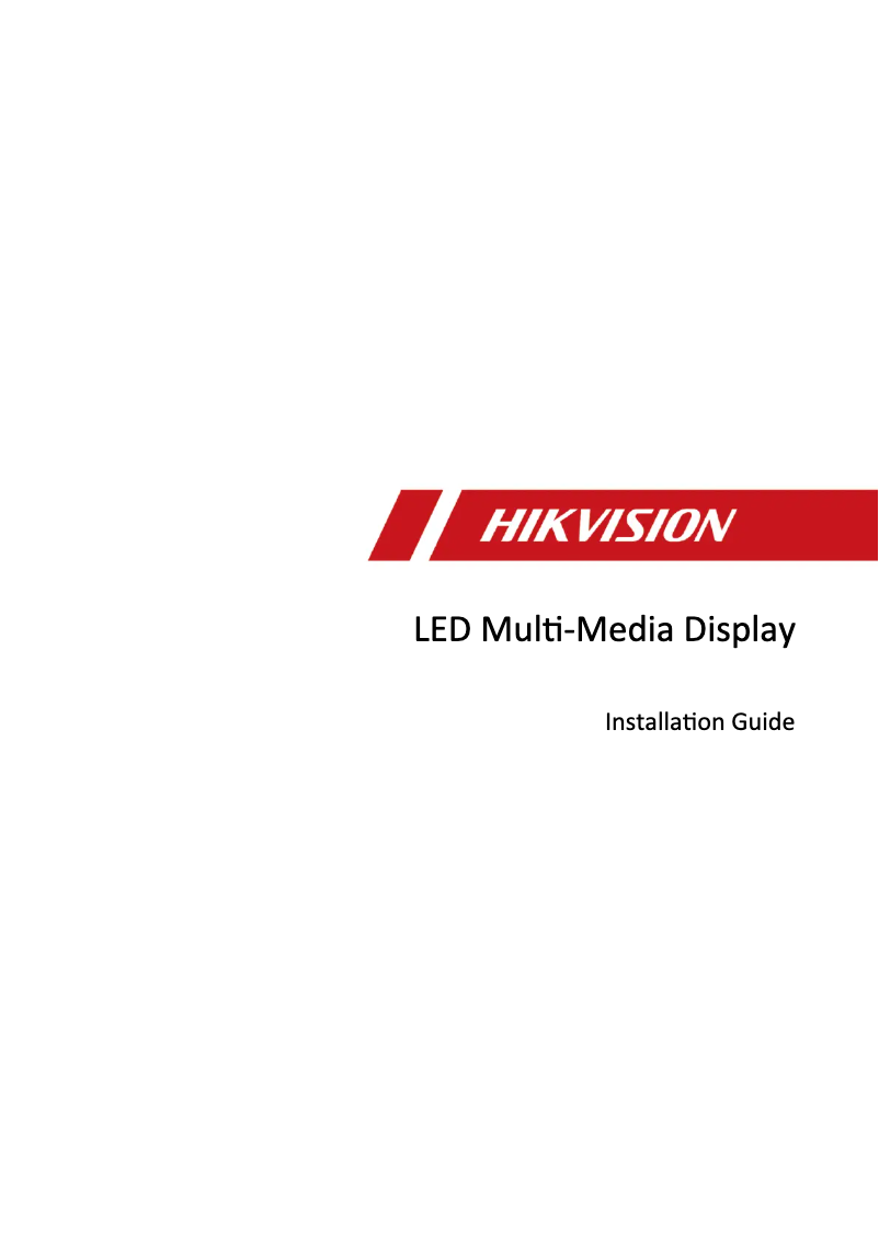 Page n°1 - Guide d'installation Hikvision DS-D4212FI-108H
