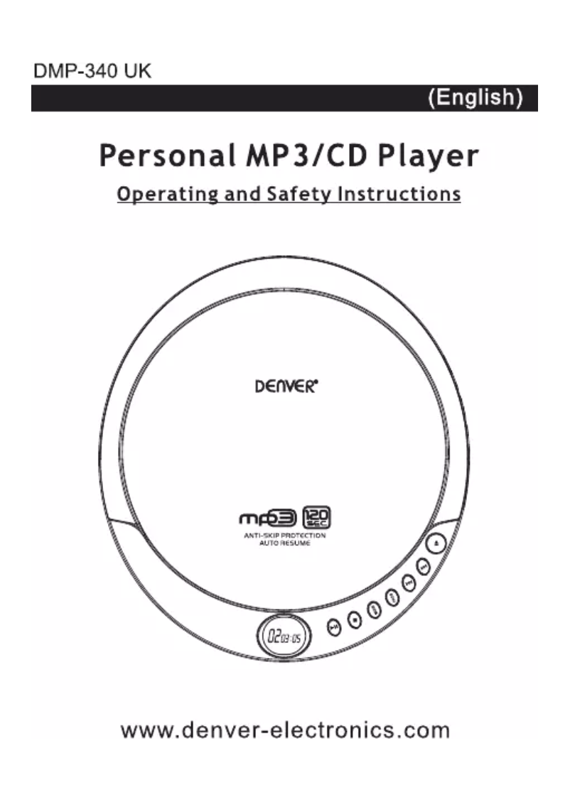 Página 1 del manual Manual de usuario Denver DMP-340