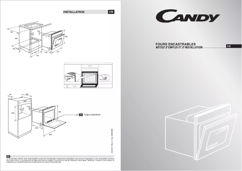 Page n°1 - Manuel utilisateur Candy FVH748 W