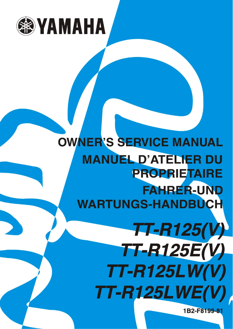 Page n°1 - Manuel utilisateur Yamaha TT-R125 (2005)