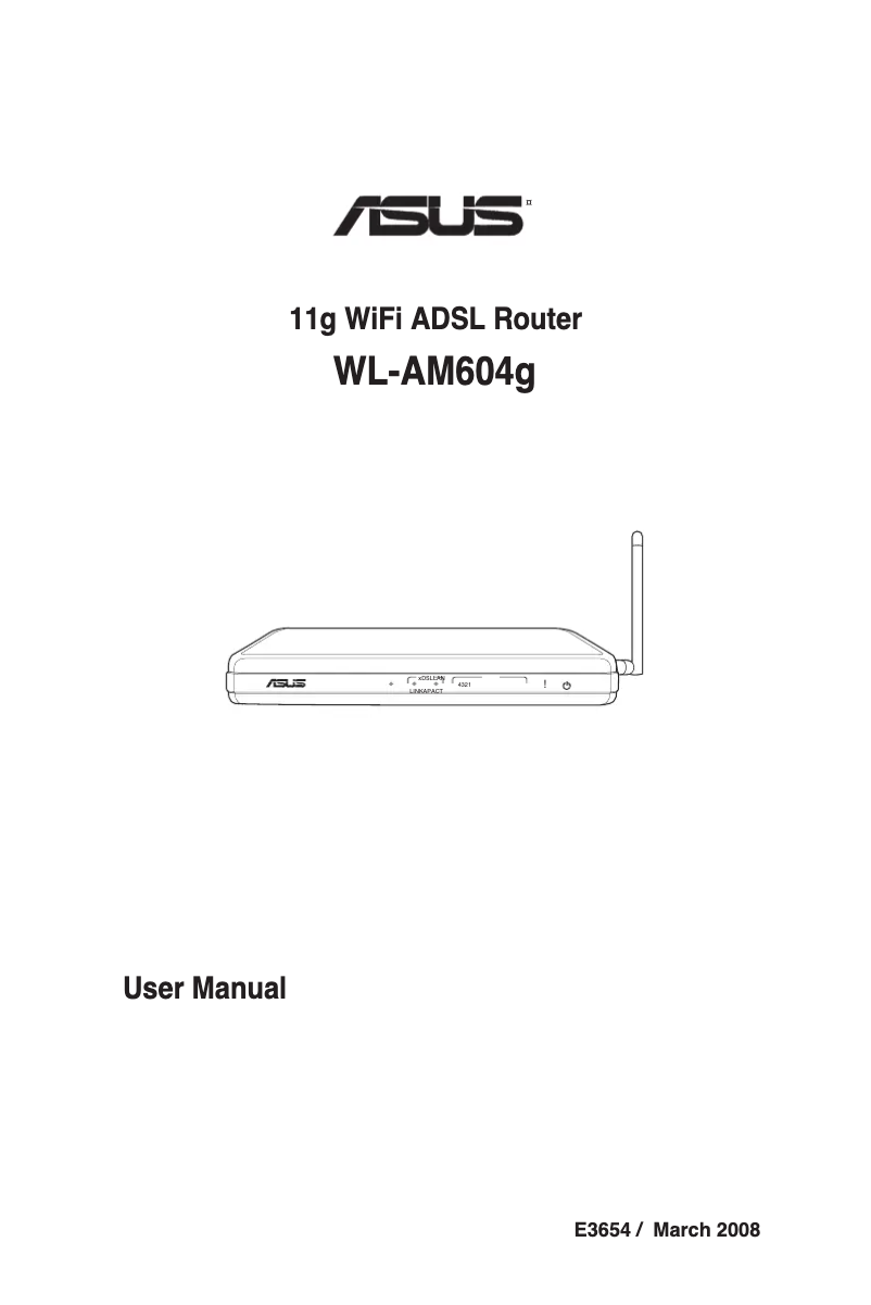 Image de la première page du manuel de l'appareil WL-AM604g
