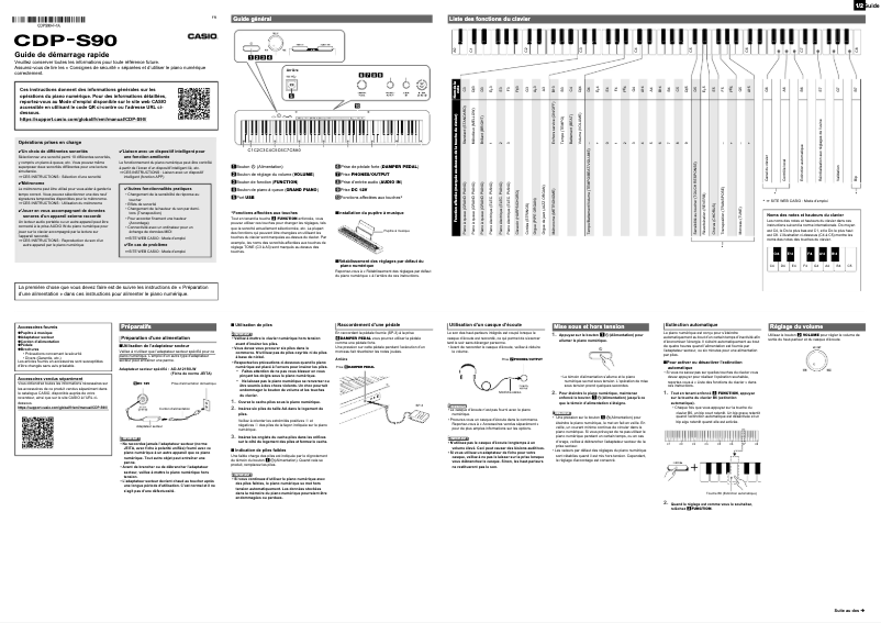 Page 1 de la notice Manuel utilisateur Casio CDP-S90