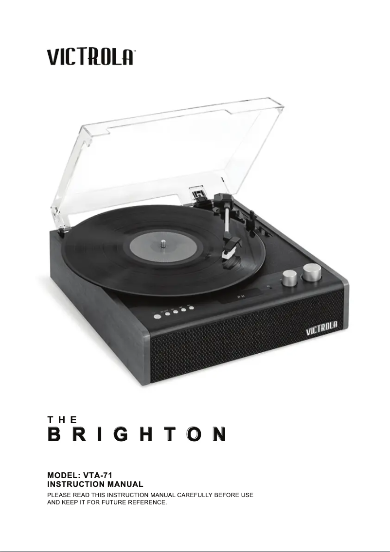 Image de la première page du manuel de l'appareil The Brighton VTA-71