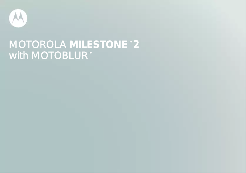 Page n°1 - Manuel utilisateur Motorola Milestone 2