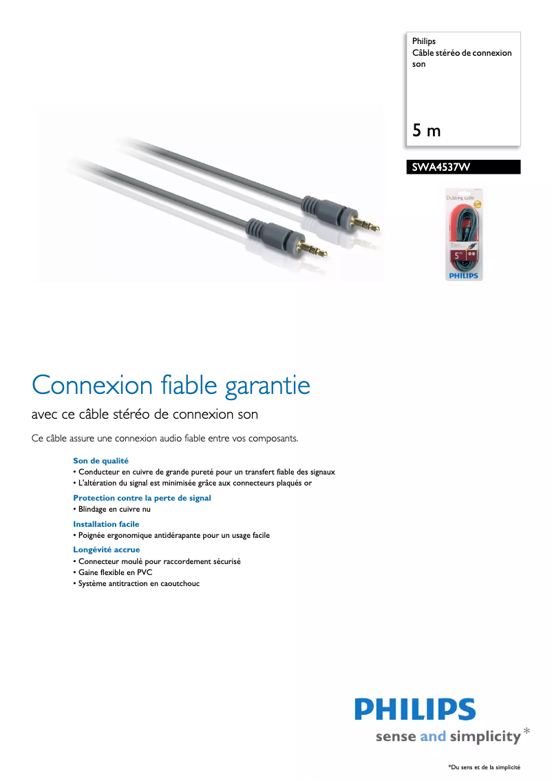 Image de la première page du manuel de l'appareil SWA4537W