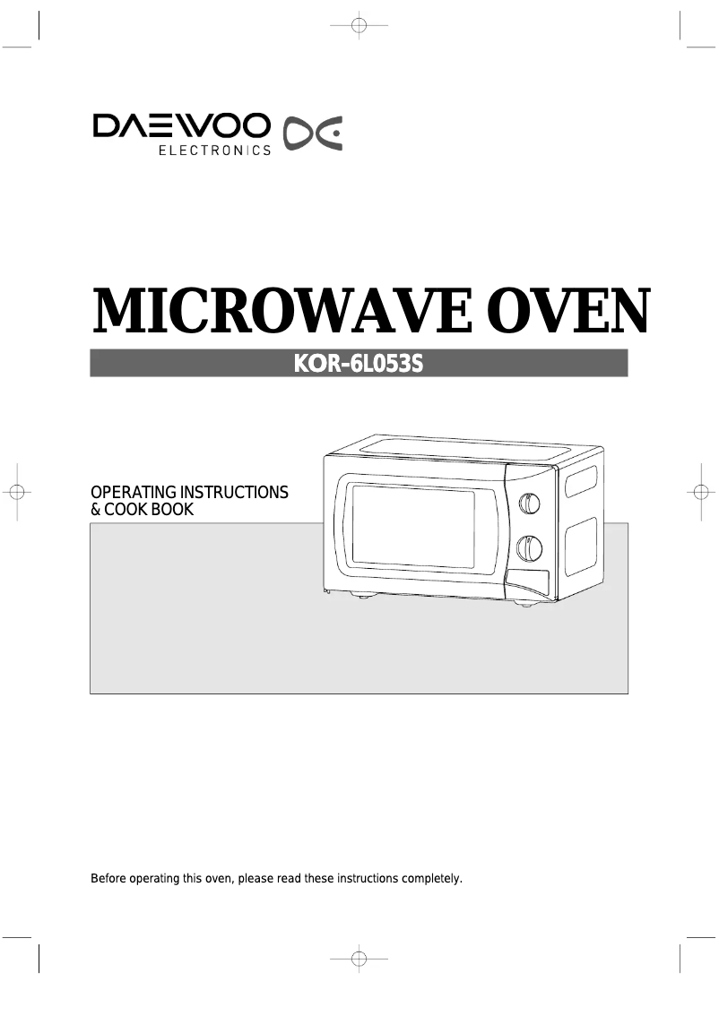 Image de la première page du manuel de l'appareil KOR-6L053S