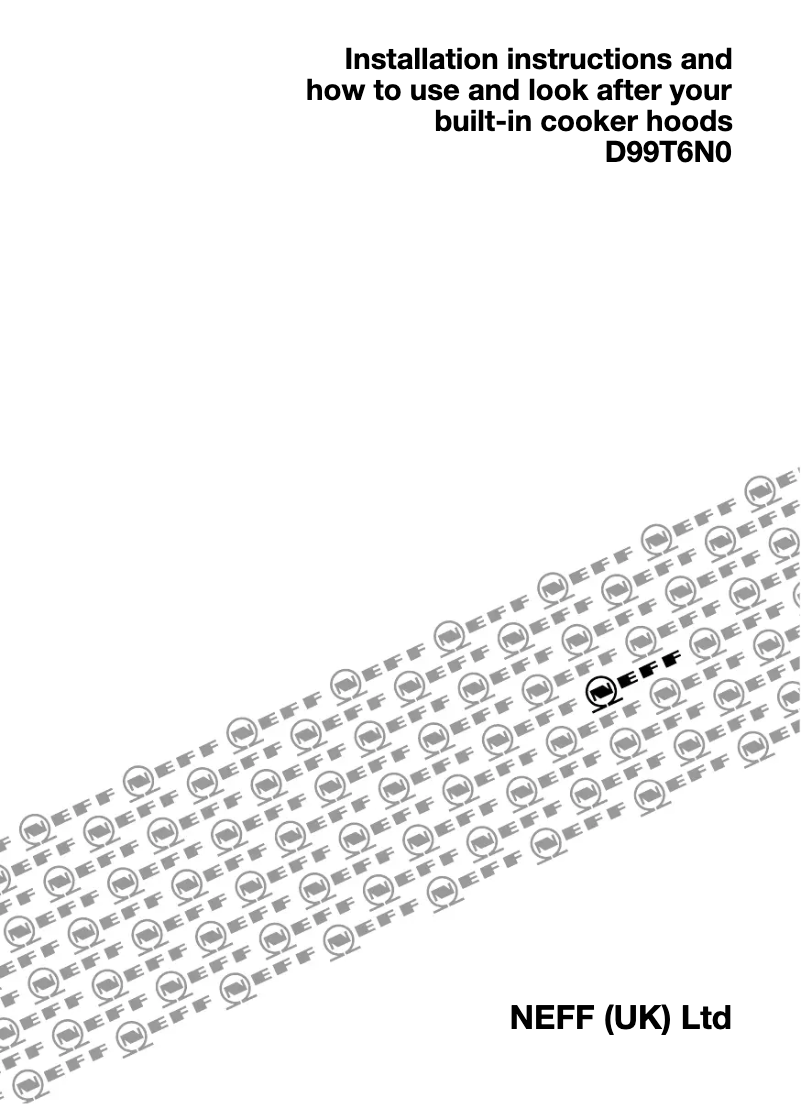 Page 1 de la notice Manuel utilisateur Neff D99T6N0