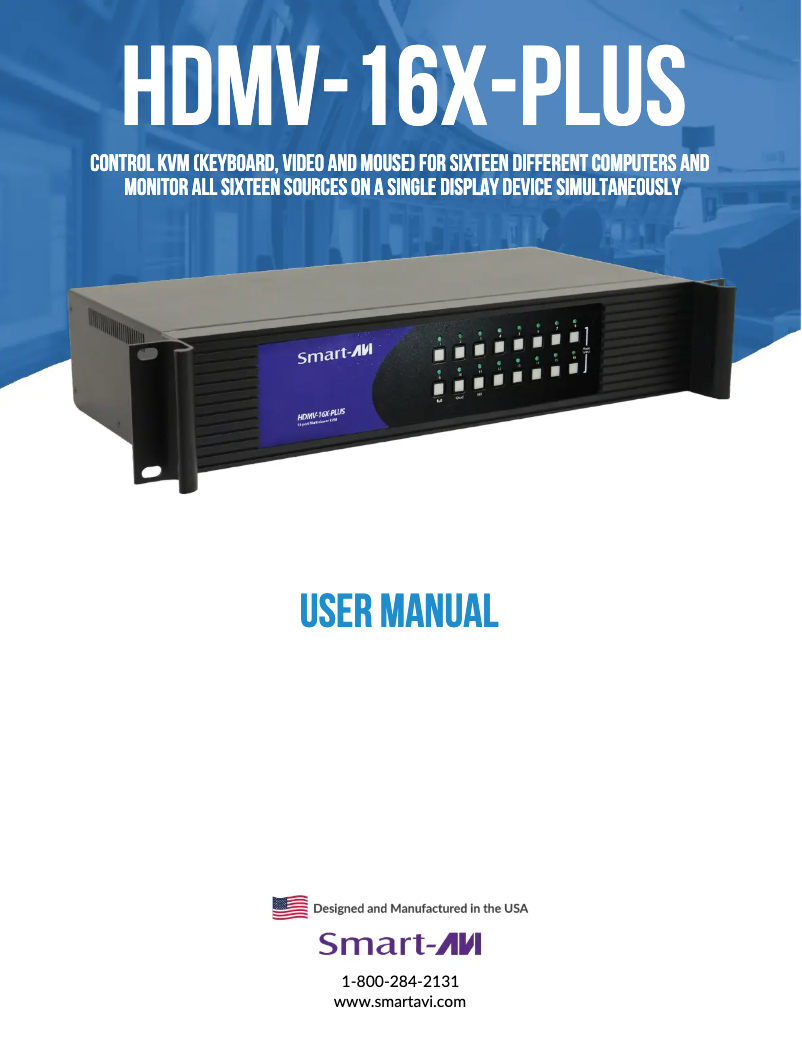 Page 1 de la notice Manuel utilisateur Smart-AVI HDMV-16X-PLUS