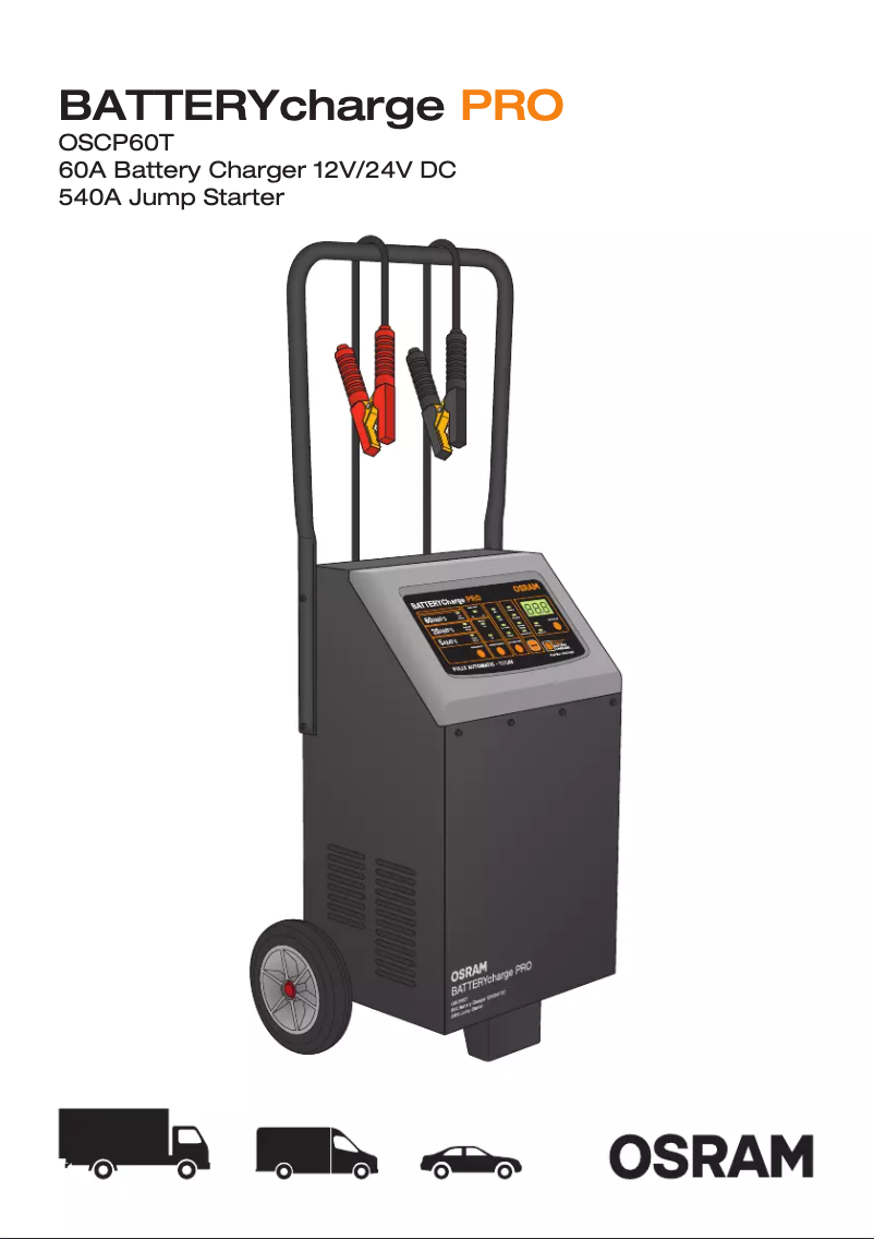 Image de la première page du manuel de l'appareil BATTERYcharge PRO 60A