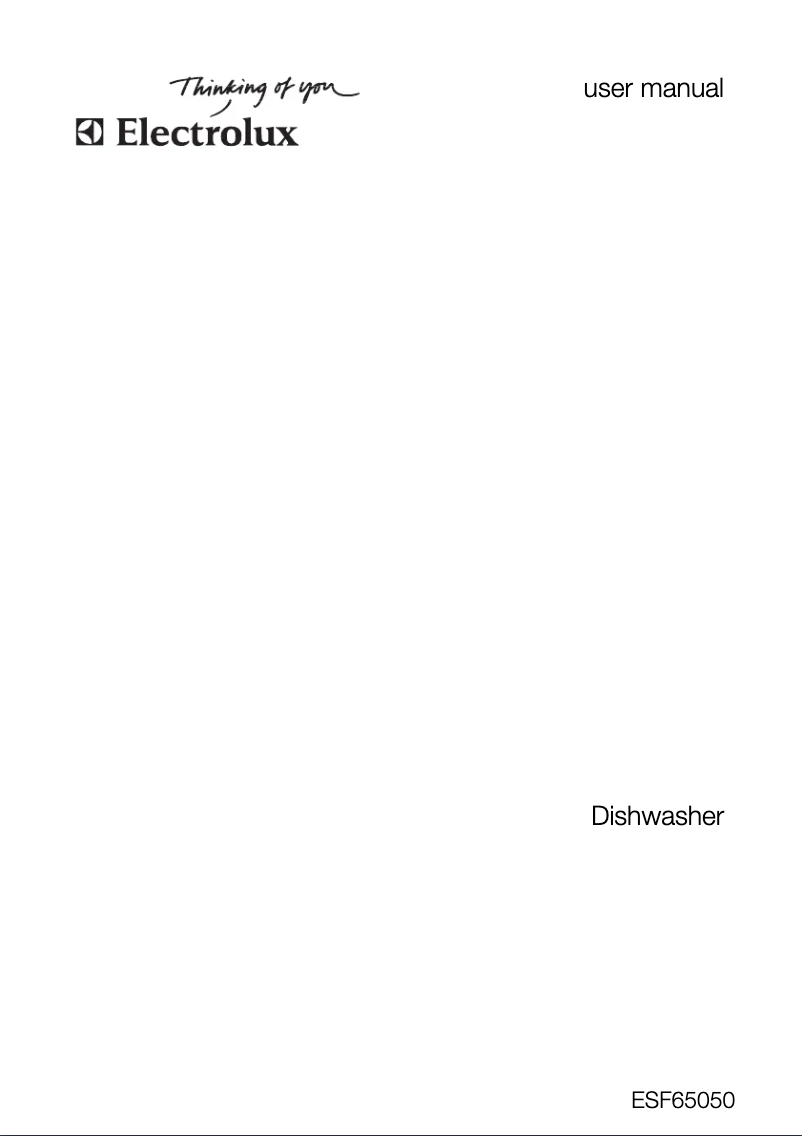 Page n°1 - Manuel utilisateur Electrolux ESF65050X